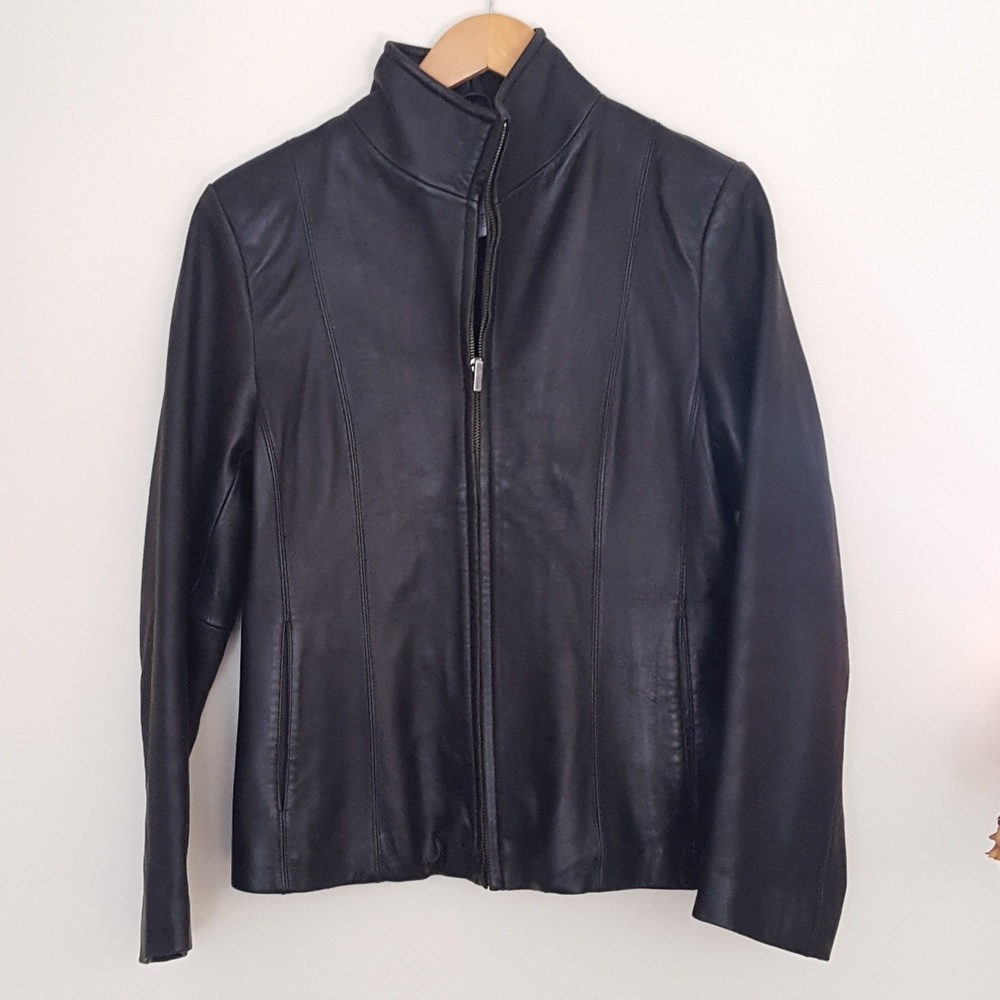 Nine West Black leather jacket